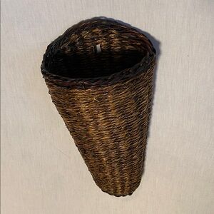 Vintage Wicker hanging flower basket